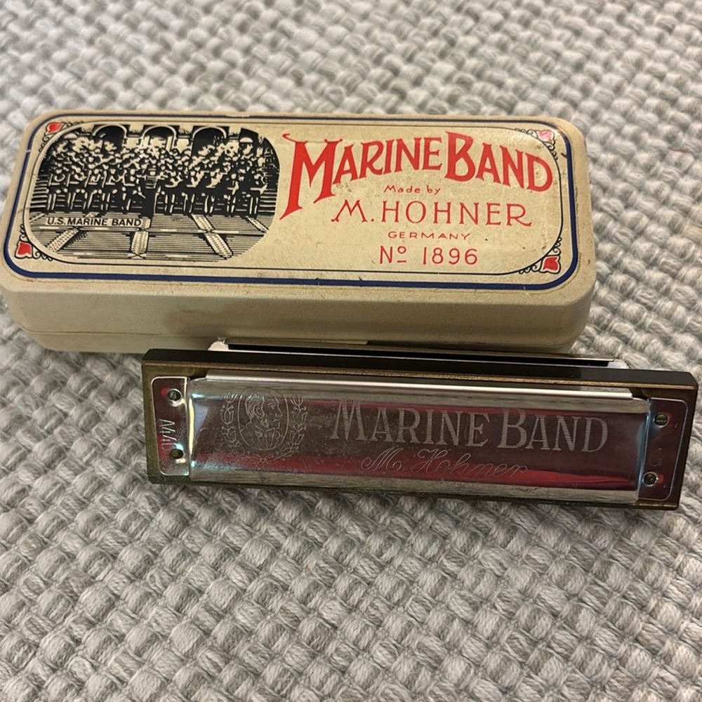 Vintage Marine Band Harmonica by M. Hohner is a rare find!!